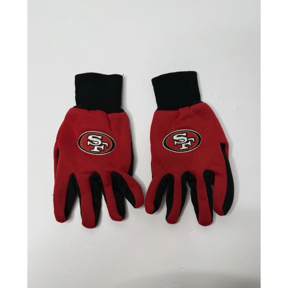 San Francisco 49ers Gloves Receiver‎ Grip SF Red Black Size M/L Football Gear